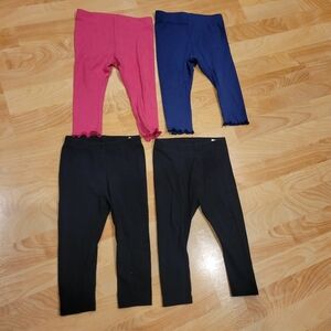 Jumping Beans Leggings Pants Bundle Pink Blue Black Size 2T